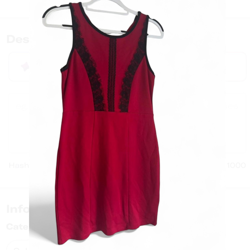 Marilyn Monroe Red Dress with Black Trim
